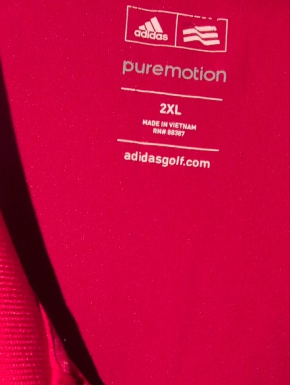 adidas Red Short-Sleeve Performance Polo - Picture 2 of 4